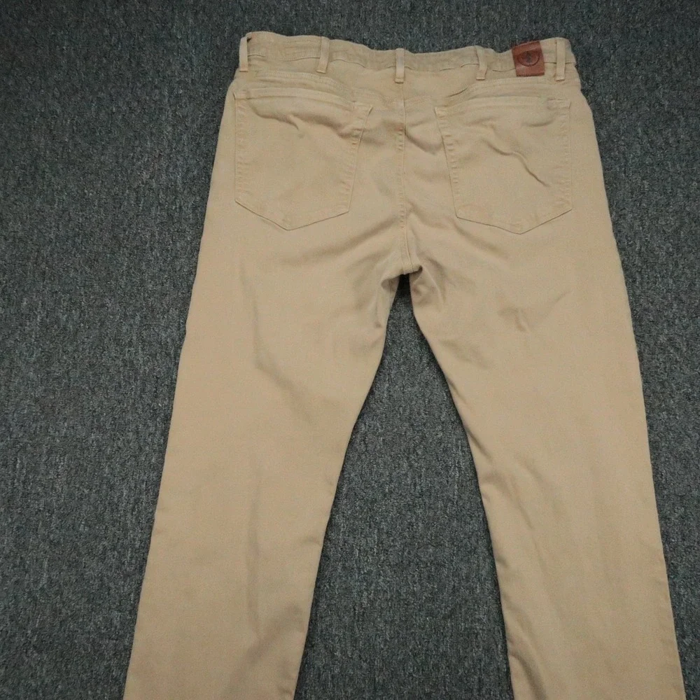 Aviator Pants Mens 40x30 Beige Straight Fit 5 Pocket Zip Chino Travel
